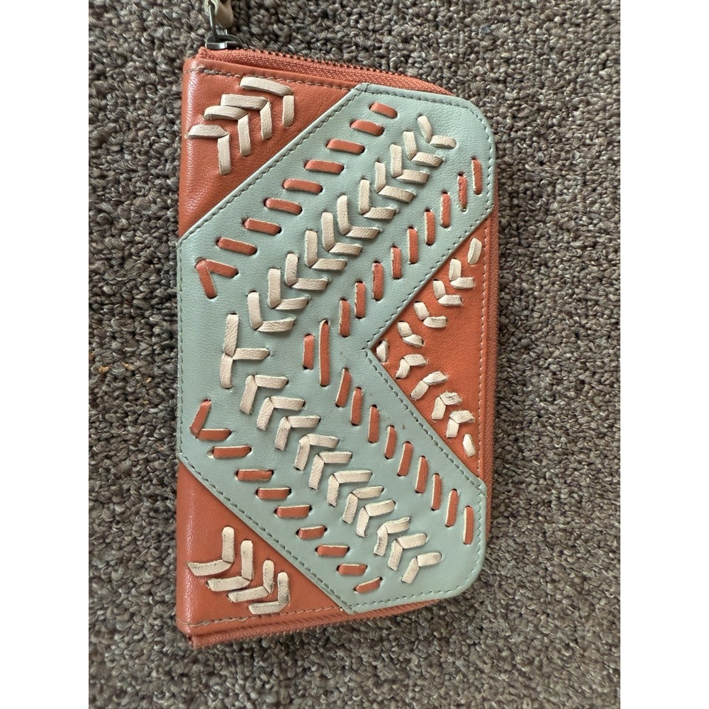 Noonday Leather Wallet Clutch‎ RETIRED Pattern Southwest Design Western Cowboy